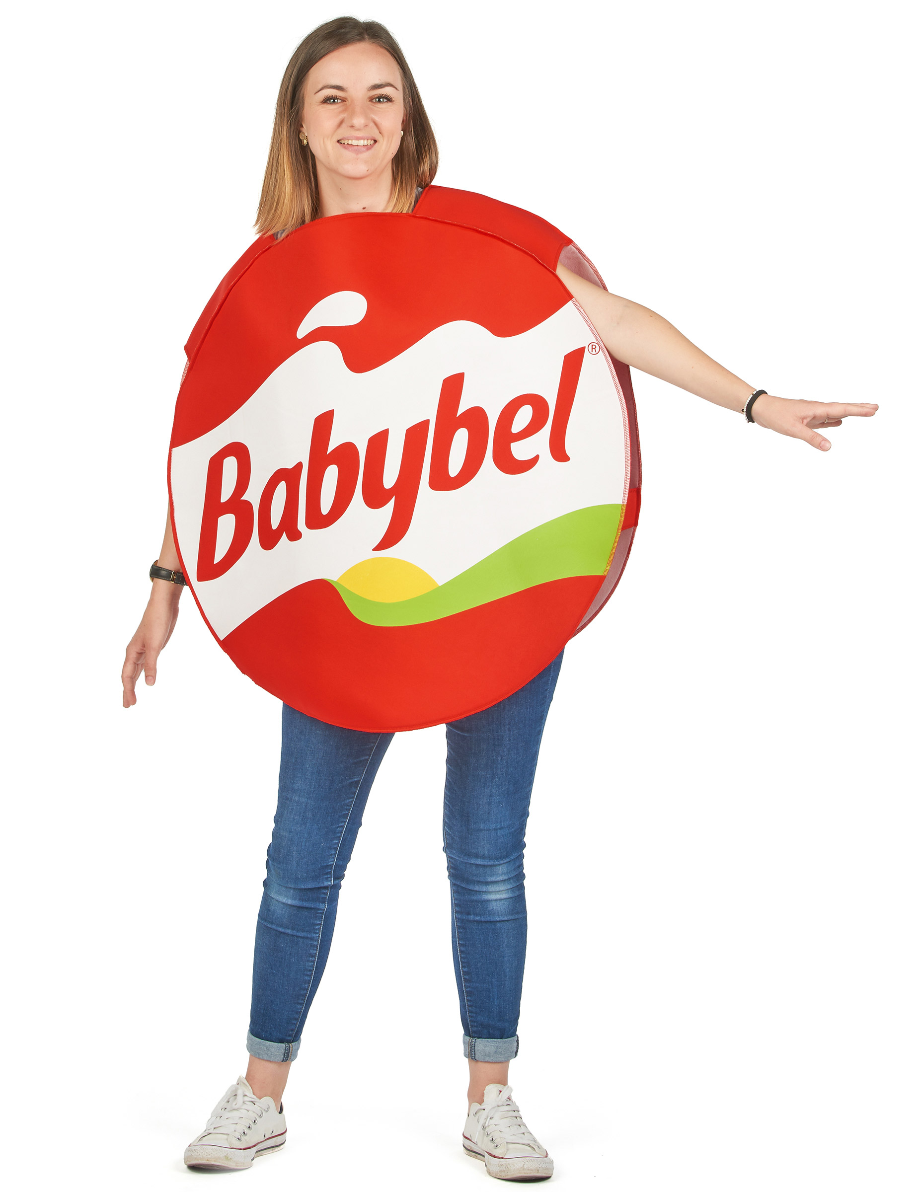 Babybel-Kostüm für Erwachsene rot von KARNEVAL-MEGASTORE