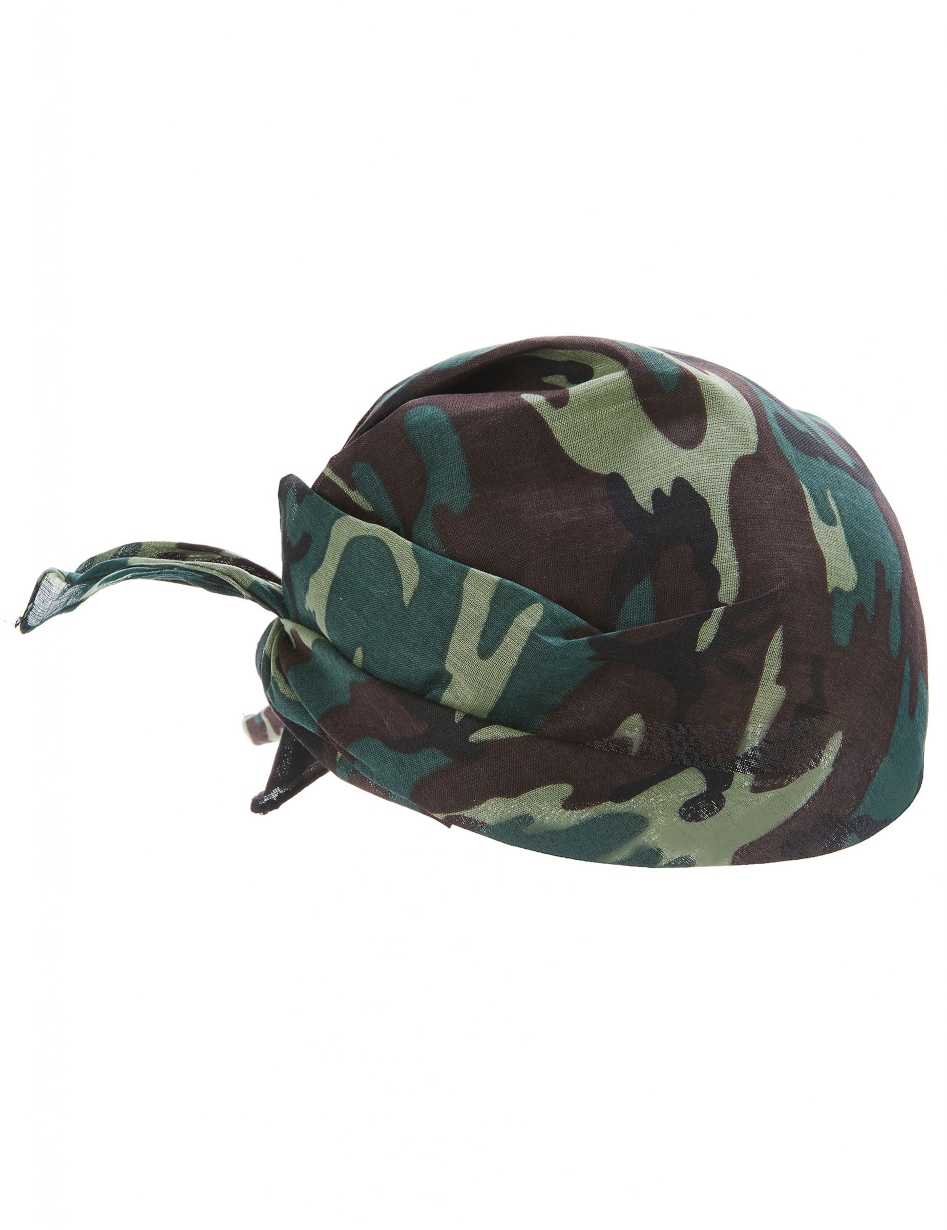 Bandana Camouflage für Erwachsene braun-grün-schwarz von KARNEVAL-MEGASTORE