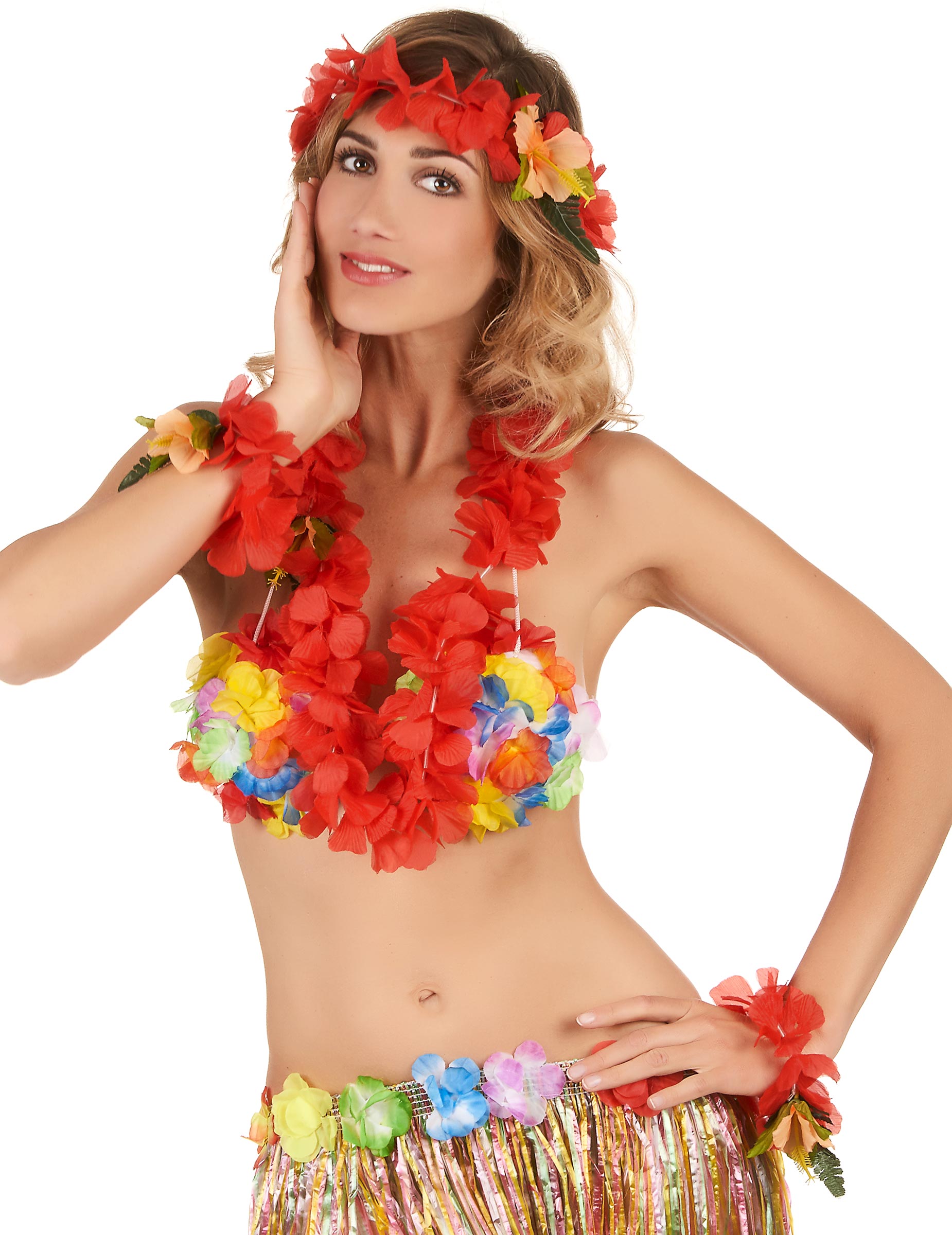 Blumen-Set Hawaii 3-teilig rot von BOSEN