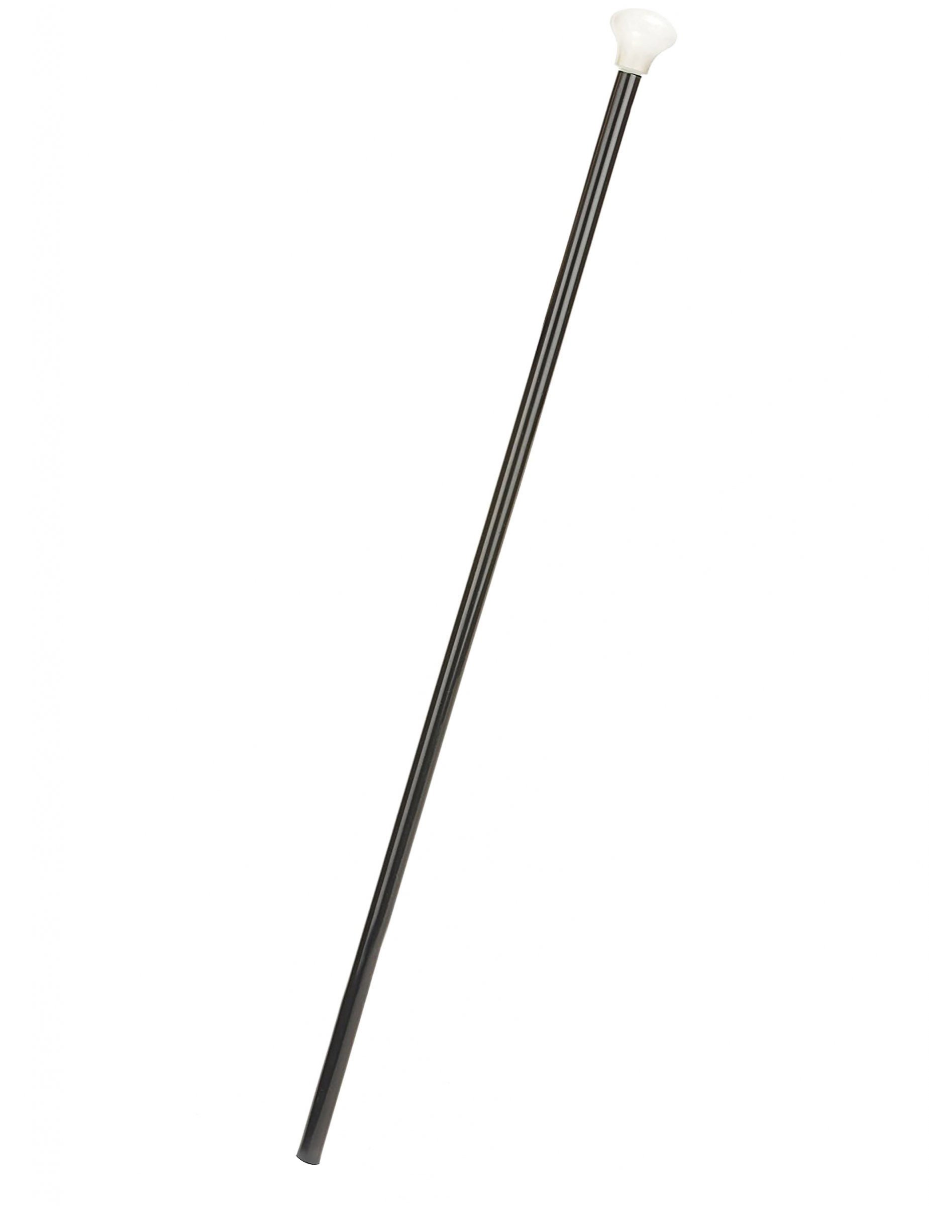 Dandy-Stock Gehstock schwarz-weiss 80cm von KARNEVAL-MEGASTORE
