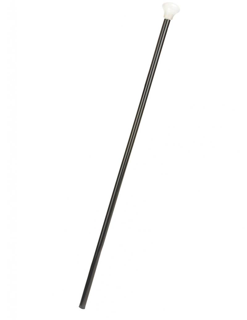 Dandy-Stock Gehstock schwarz-weiss 80cm von KARNEVAL-MEGASTORE
