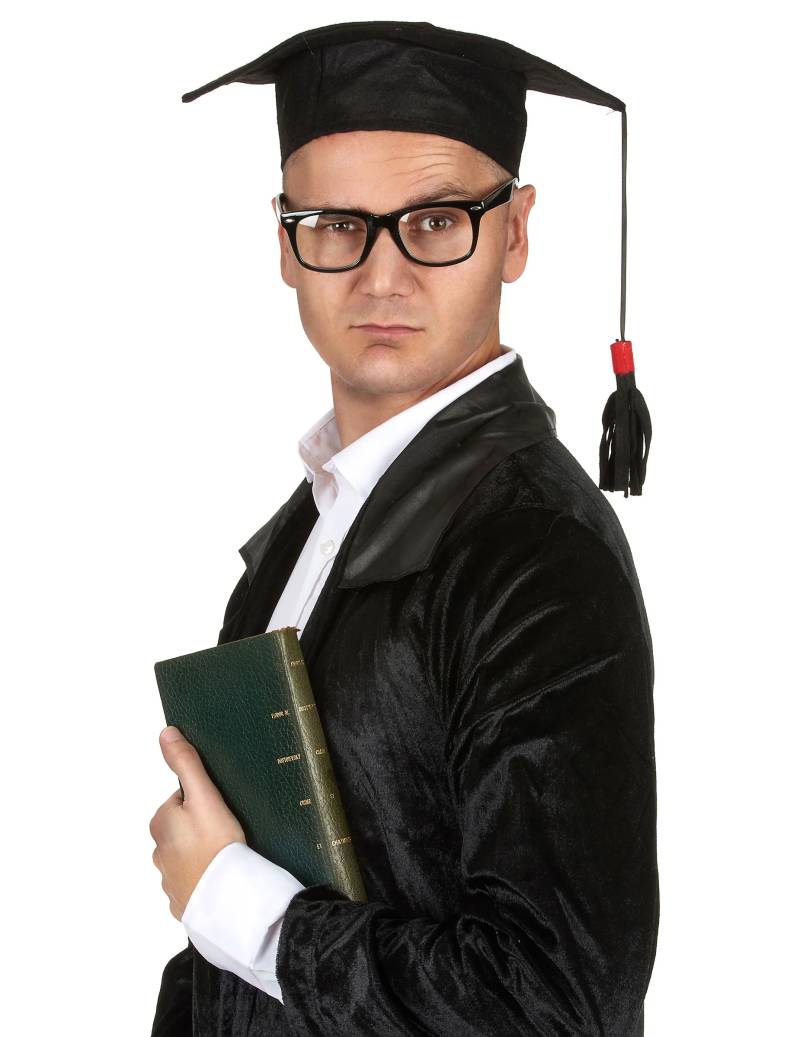 Doktorhut Doktorand mit Quaste schwarz von KARNEVAL-MEGASTORE