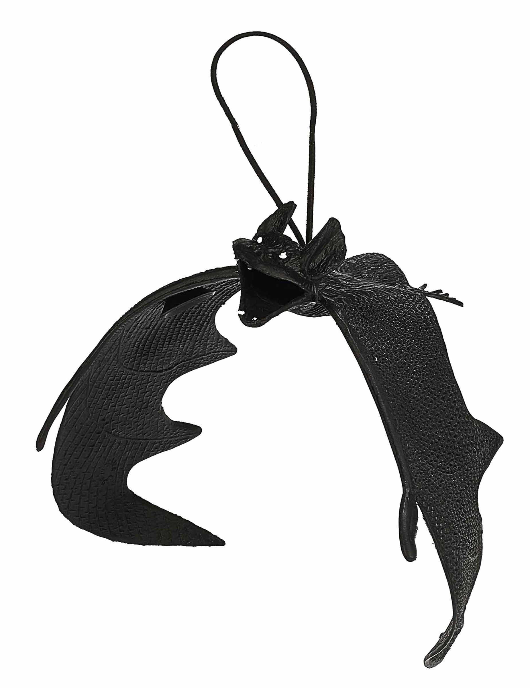 Fledermaus Halloween-Hängedeko schwarz 20cm von KARNEVAL-MEGASTORE