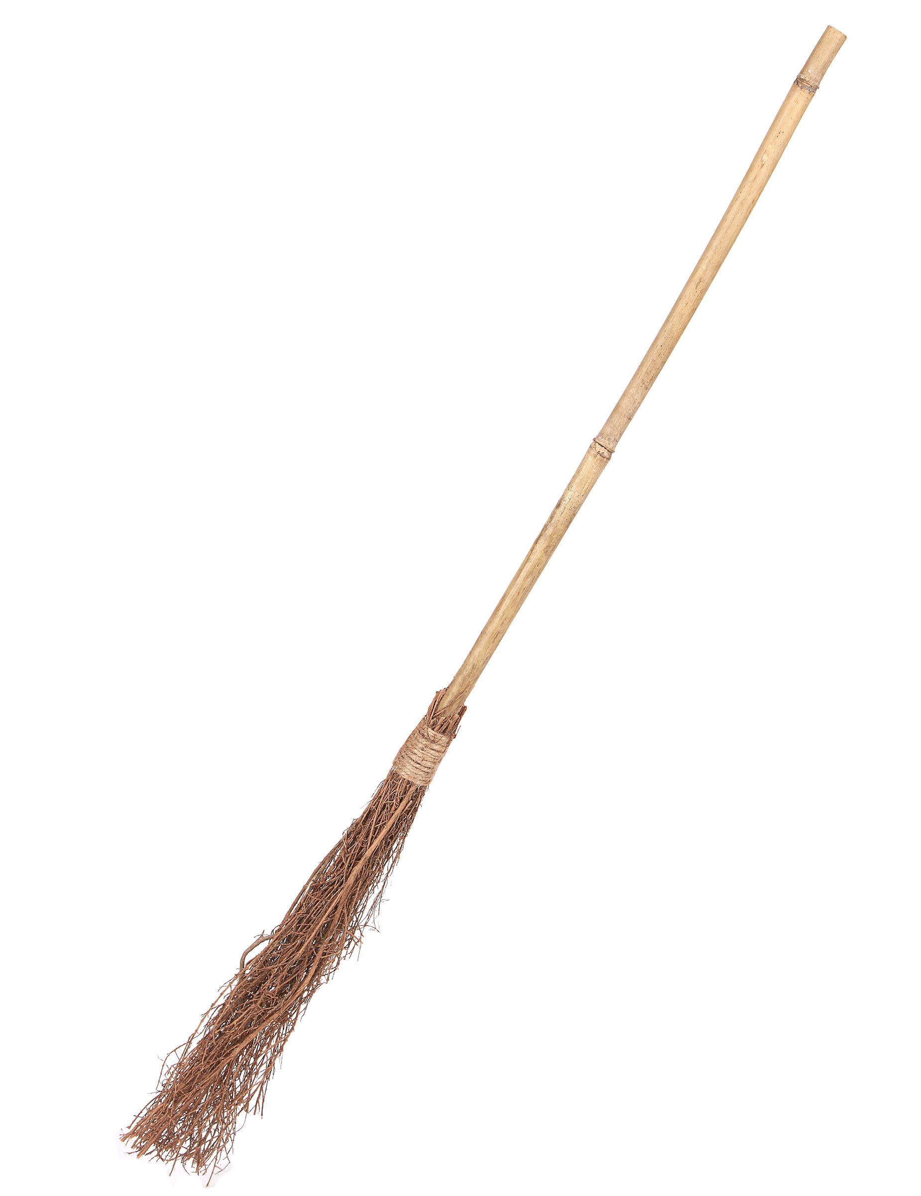 Hexenbesen Hexen Accessoire braun 88cm von KARNEVAL-MEGASTORE