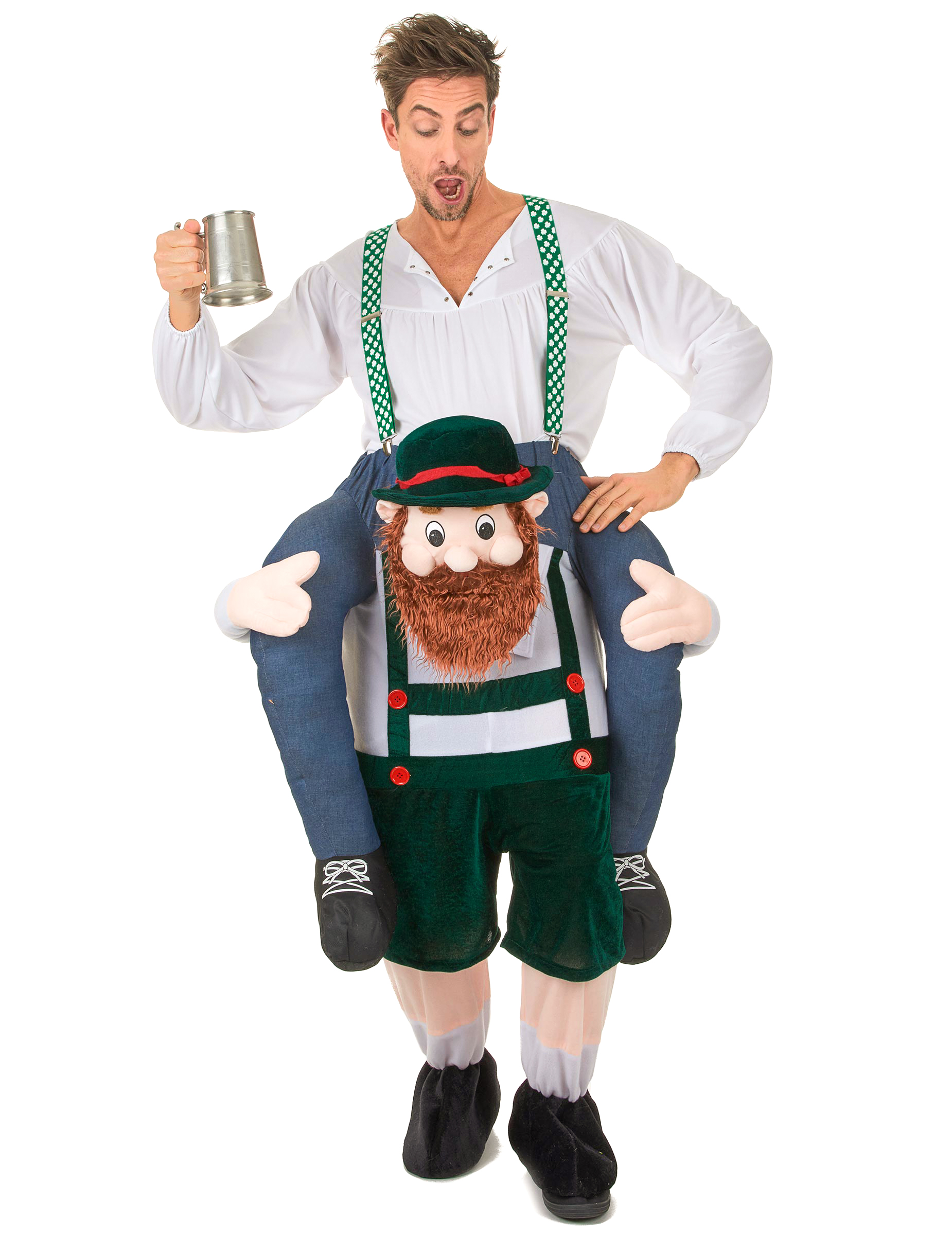 Auf dem Rücken eines Bayern-Kostüm bunt von KARNEVAL-MEGASTORE