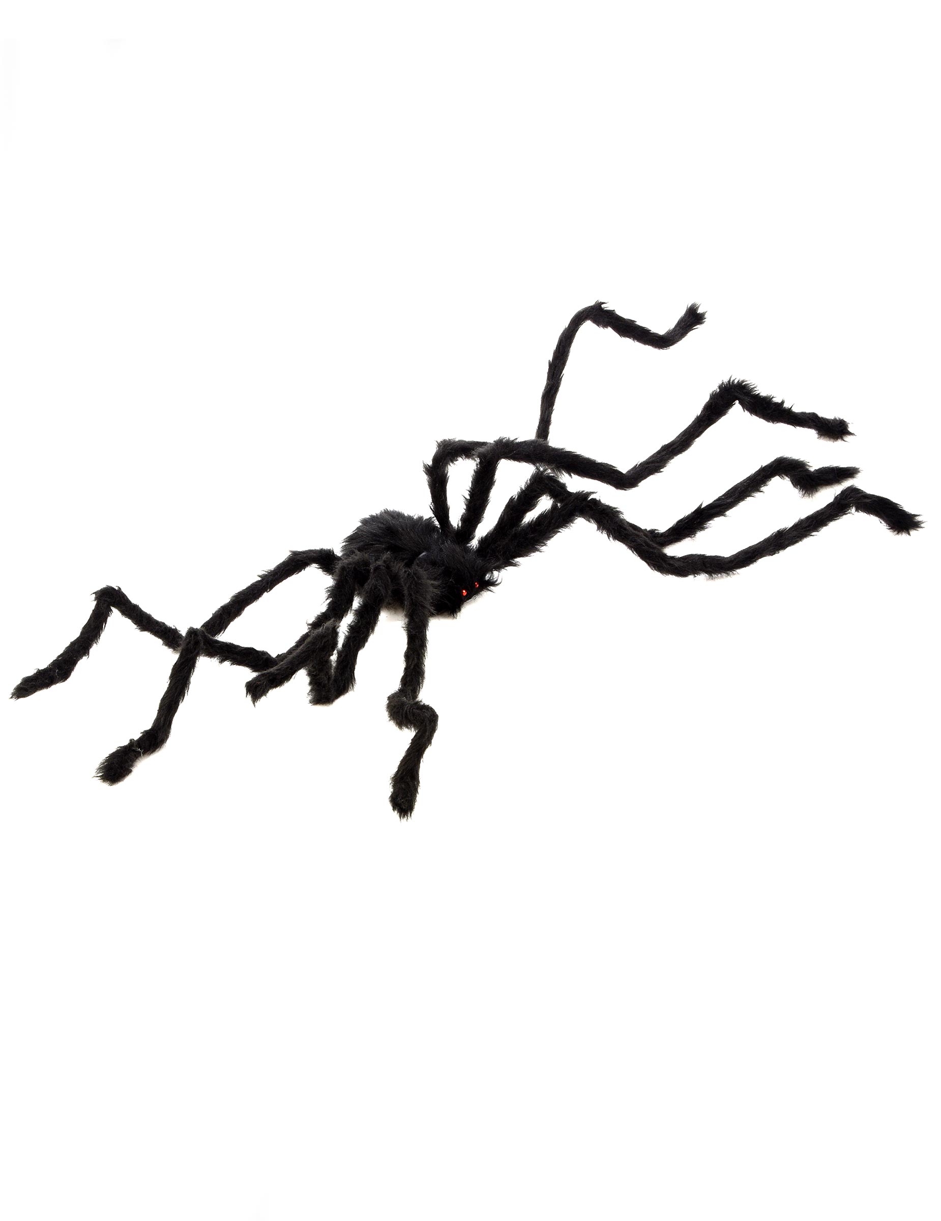 Riesenspinne Halloween-Deko schwarz 100cm von KARNEVAL-MEGASTORE