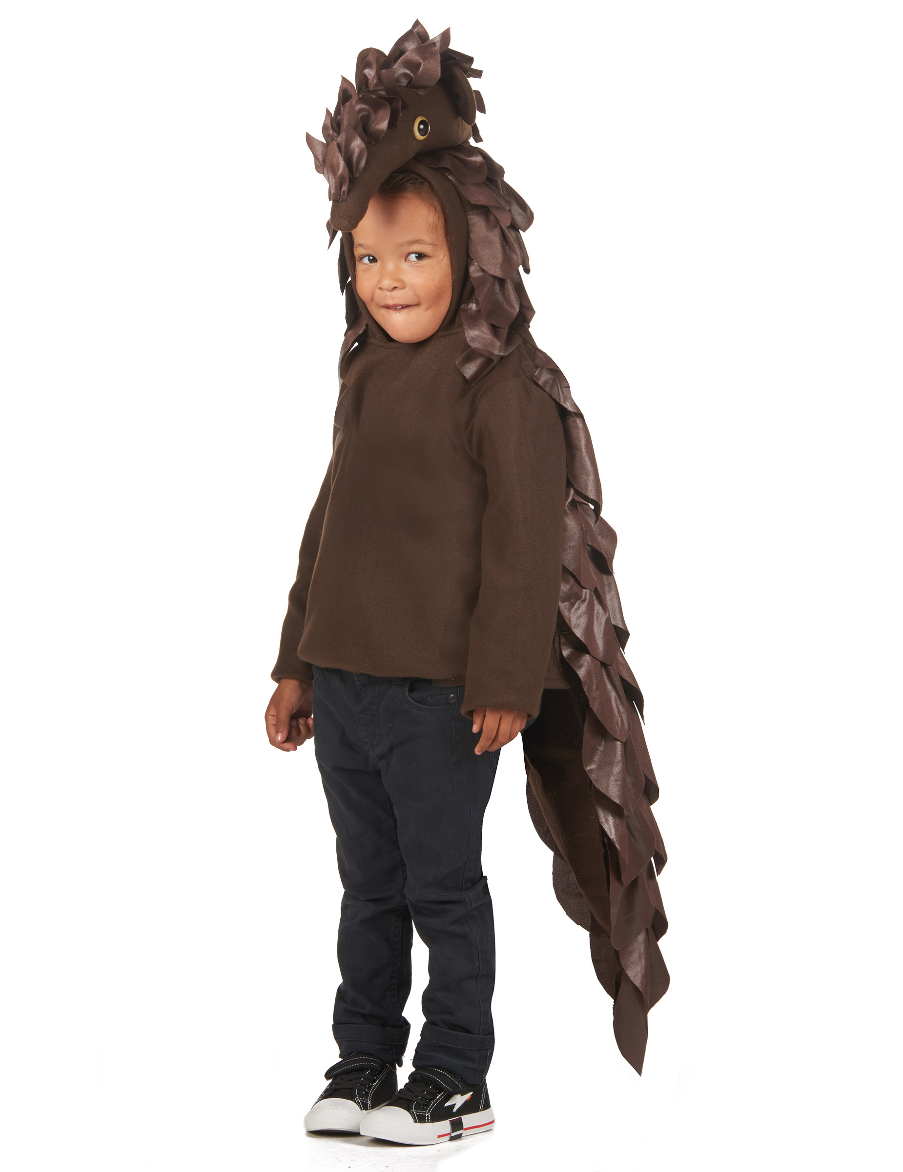 Schuppentier-Kostüm für Kinder Faschingskostüm braun von KARNEVAL-MEGASTORE