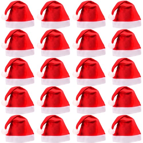 NINGESHOP 30 Stück Weihnachtsmütze, Weihnachtsmützen Nikolausmütze Plüsche Weihnachtsmann Mütze Rote Santa Mütze, Weihnachtsmann Hut, Weich und Bequem Weihnachtsmütze für Erwachsene Weihnachtsfeier NINGESHOP 30 Stück Weihnachtsmütze, Weihnachtsmützen Nikolausmütze Plüsche Weihnachtsmann Mütze Rote Santa Mütze, Weihnachtsmann Hut, Weich und Bequem Weihnachtsmütze für Erwachsene Weihnachtsfeier von NINGESHOP