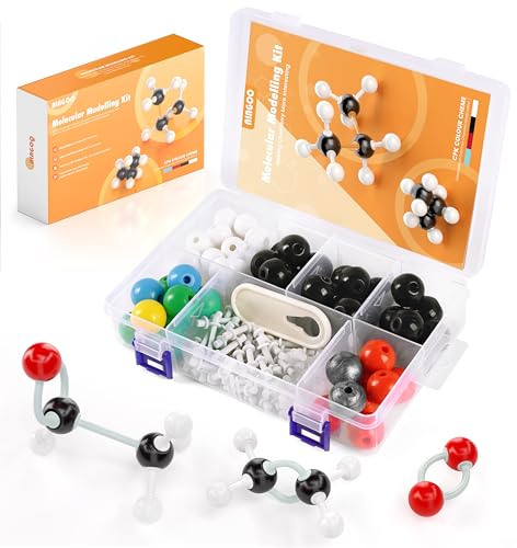 Molekulares Modell-Set für Chemie, 124-teilig, Molekulares visuelles Modellierungsset für organisches und anorganisches Lernen, Atomelementmodell-Set für Chemieunterricht, Versorgung für Schüler und Molekulares Modell-Set für Chemie, 124-teilig, Molekulares visuelles Modellierungsset für organisches und anorganisches Lernen, Atomelementmodell-Set für Chemieunterricht, Versorgung für Schüler und von NINGOO