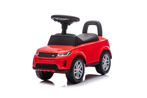 NINODOVAE Rutschauto für Kinder, Landrover lizenziert, mit Hupe und Staufach, 12-36 Monate (Rot) von NINODOVAE