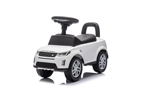 NINODOVAE Rutschauto für Kinder, Landrover lizenziert, mit Hupe und Staufach, 12-36 Monate (Weiß) von NINODOVAE