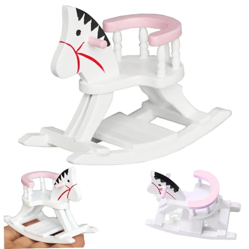 Dollhouse Furniture Rocking Horse Doll Chair, Wooden 1 12 Scale Dollhouse Furniture Cute Cockhorse Decoration Model Baby RoomDollhouse Dollhouse Furniture Rocking Horse Doll Chair, Wooden 1 12 Scale Dollhouse Furniture Cute Cockhorse Decoration Model Baby RoomDollhouse von NIOMICO