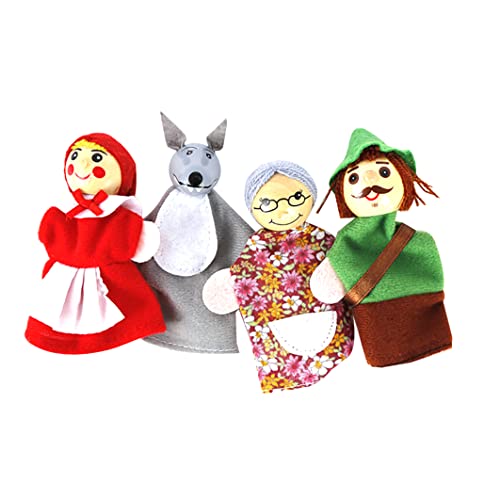 Little Red Riding Hood Weihnachten Tier Finger Puppenspielspielzeug Bildungsspielzeug Storytelling Doll Cartoon Finger Puppen für Kinder 4pcs Puppentheater Set Schlafenszeitgeschichte Little Red Riding Hood Weihnachten Tier Finger Puppenspielspielzeug Bildungsspielzeug Storytelling Doll Cartoon Finger Puppen für Kinder 4pcs Puppentheater Set Schlafenszeitgeschichte von NIOMICO