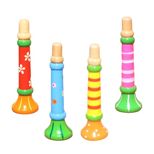 NIOMICO 4Pcs Toy Trumpet Playable Colorful Kids Trumpet Cute Cartoon Developmental Wooden Kids Flute Educational Multi-Purpose Music Toys for 3+ Year AgeToy NIOMICO 4Pcs Toy Trumpet Playable Colorful Kids Trumpet Cute Cartoon Developmental Wooden Kids Flute Educational Multi-Purpose Music Toys for 3+ Year AgeToy von NIOMICO