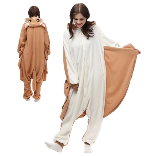 NIOMICO Flying Eichhörnchen Onesie, entzückende Cartoon Kids Animal Onesie Cosplay Halloween Kostüm Eltern-Kind Nachtwäsche Weihnachtspyjama, m NIOMICO Flying Eichhörnchen Onesie, entzückende Cartoon Kids Animal Onesie Cosplay Halloween Kostüm Eltern-Kind Nachtwäsche Weihnachtspyjama, m von NIOMICO