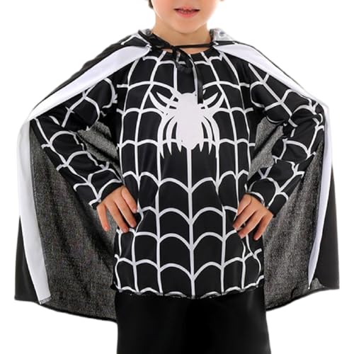 NIOMICO Halloween -Kostüme für Kinder cooles Spinnenkostüm mit Umhang für Cosplay Party Performance No Hosen, kleine Halloween -Kostüme für Kinder von NIOMICO