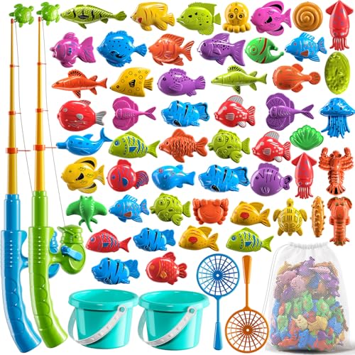 NIPLOOOW Magnetisches Angelspiel, Pool-Spielzeug für Kinder von 3 bis 5 Jahren, Wassertisch, Badewanne, Kinder-Party-Spielzeug mit Stangennetz, schwimmender Fisch, Outdoor-Spielzeug für Kinder im NIPLOOOW Magnetisches Angelspiel, Pool-Spielzeug für Kinder von 3 bis 5 Jahren, Wassertisch, Badewanne, Kinder-Party-Spielzeug mit Stangennetz, schwimmender Fisch, Outdoor-Spielzeug für Kinder im von NIPLOOOW