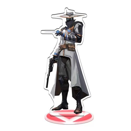 NIRBO Valorant Standfigur, Valorant-Ständermodell, Acryl-Ornamente, Sammlungen, Spiel-Acryl-Ornamente, Standee-Charakter-Dekorationen für Fans (01) (Cypher) von NIRBO