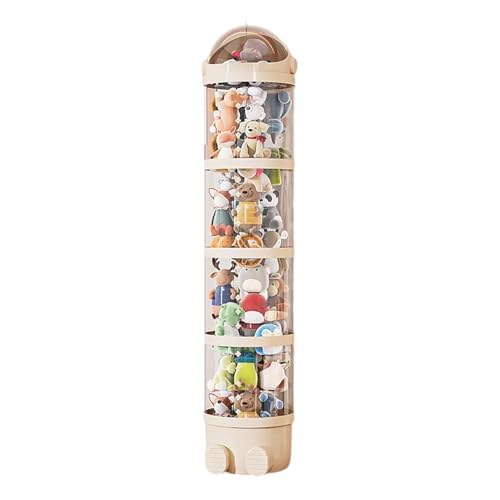 NIUSABOU Füllen Sie die Lagerung von Tieren, Aufbewahrungsröhre for Stofftiere mit Deckel und Schnalle, Mehrfarbig, mehrere Größen(Beige,162 * 28cm) von NIUSABOU