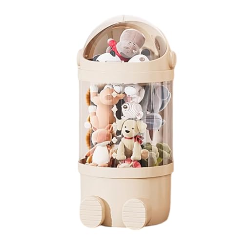 NIUSABOU Füllen Sie die Lagerung von Tieren, Aufbewahrungsröhre for Stofftiere mit Deckel und Schnalle, Mehrfarbig, mehrere Größen(Beige,65 * 28cm) von NIUSABOU
