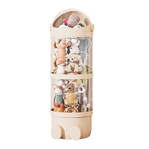 NIUSABOU Füllen Sie die Lagerung von Tieren, Aufbewahrungsröhre for Stofftiere mit Deckel und Schnalle, Mehrfarbig, mehrere Größen(Beige,97 * 28cm) von NIUSABOU
