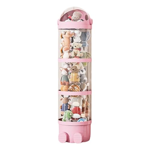 NIUSABOU Füllen Sie die Lagerung von Tieren, Aufbewahrungsröhre for Stofftiere mit Deckel und Schnalle, Mehrfarbig, mehrere Größen(Pink,130 * 28cm) von NIUSABOU