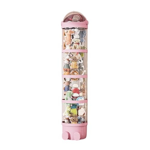 NIUSABOU Füllen Sie die Lagerung von Tieren, Aufbewahrungsröhre for Stofftiere mit Deckel und Schnalle, Mehrfarbig, mehrere Größen(Pink,162 * 28cm) von NIUSABOU