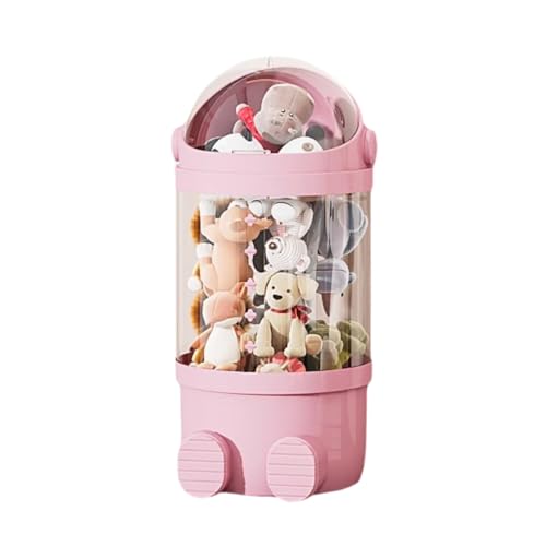 NIUSABOU Füllen Sie die Lagerung von Tieren, Aufbewahrungsröhre for Stofftiere mit Deckel und Schnalle, Mehrfarbig, mehrere Größen(Pink,65 * 28cm) von NIUSABOU