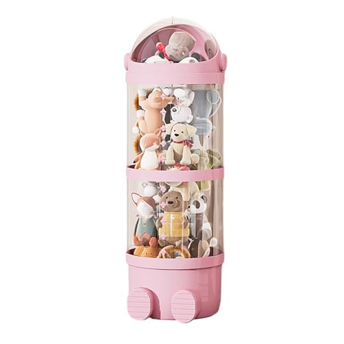 NIUSABOU Füllen Sie die Lagerung von Tieren, Aufbewahrungsröhre for Stofftiere mit Deckel und Schnalle, Mehrfarbig, mehrere Größen(Pink,97 * 28cm) von NIUSABOU