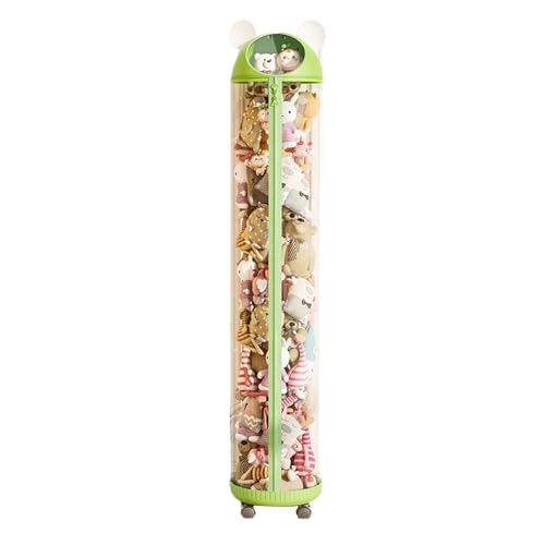 NIUSABOU Füllen Sie die Lagerung von Tieren, Plüschtier-Aufbewahrungsröhre, Mehrfarbig, 112–172 x 30 cm, mit oder ohne Räder(Green Pulley,172 * 30cm) von NIUSABOU