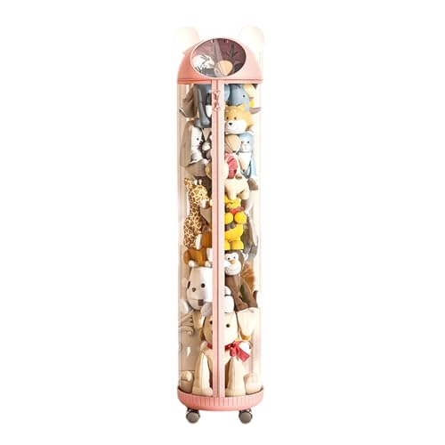 NIUSABOU Füllen Sie die Lagerung von Tieren, Plüschtier-Aufbewahrungsröhre, Mehrfarbig, 112–172 x 30 cm, mit oder ohne Räder(Pink Pulley,142 * 30cm) von NIUSABOU