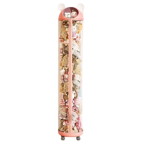NIUSABOU Füllen Sie die Lagerung von Tieren, Plüschtier-Aufbewahrungsröhre, Mehrfarbig, 112–172 x 30 cm, mit oder ohne Räder(Pink Pulley,172 * 30cm) von NIUSABOU