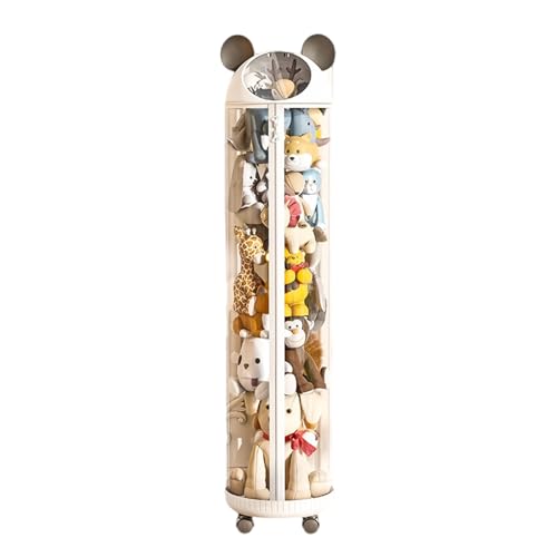 NIUSABOU Füllen Sie die Lagerung von Tieren, Plüschtier-Aufbewahrungsröhre, Mehrfarbig, 112–172 x 30 cm, mit oder ohne Räder(White Pulley,142 * 30cm) von NIUSABOU