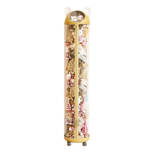 NIUSABOU Füllen Sie die Lagerung von Tieren, Plüschtier-Aufbewahrungsröhre, Mehrfarbig, 112–172 x 30 cm, mit oder ohne Räder(Yellow Pulley,172 * 30cm) von NIUSABOU