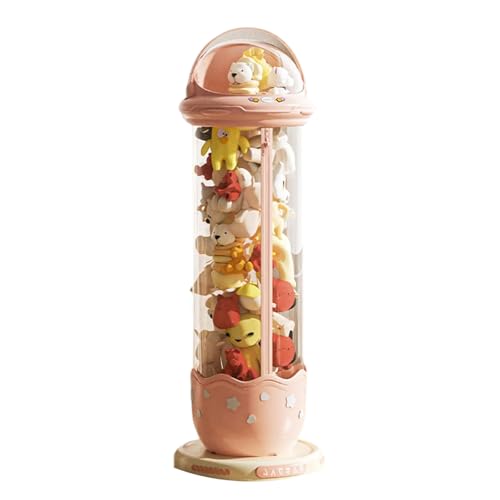 NIUSABOU Füllen Sie die Lagerung von Tieren, Vertikale Aufbewahrungsröhre for Stofftiere mit Reißverschlüssen Rosa 30x(172-175) cm(Pink Without Wheels,30 * 175cm) von NIUSABOU