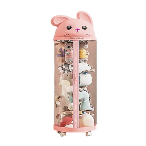 NIUSABOU Füllen Sie die Lagerung von Tieren, Vertikale transparente Spielzeug-Aufbewahrungsröhre for Plüschtiere, Weiß, Rosa, mehrere Größen(1004-pulley,100 * 38cm) von NIUSABOU