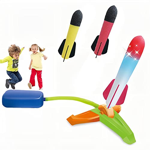 NIWWIN Raketen-Spielzeug-Launcher für Kinder – Schaumstoff-Rakete, Airjet-Rakete, fliegendes Spielzeug für den Außenbereich, bis zu 12 m Geschenke und Spielzeug für Kinder ab 3 4 5 6 7 8+ von NIWWIN