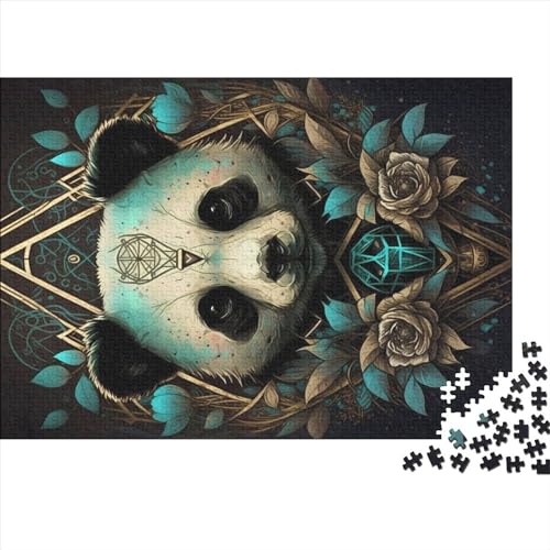 1000 Teile Puzzle Mystischer Panda für Erwachsene Kinder Holzpuzzle Lernspielzeug 1000 Teile (75 x 50 cm) von NIXCON