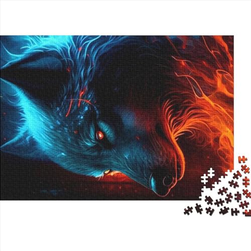 1000-teiliges Puzzle, Wolf-Puzzle für Erwachsene, Holzpuzzle, Lernspiel für Erwachsene, Kind, 1000 Teile (75 x 50 cm) von NIXCON