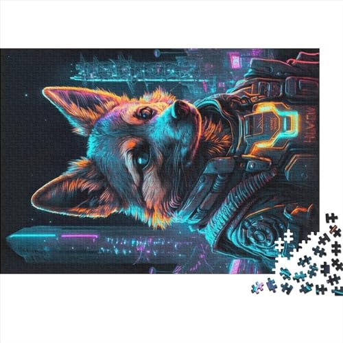 1000-teiliges Puzzle für Erwachsene, Hund, Mensch, Holzpuzzle, Familienunterhaltungsspielzeug, 1000 Teile (75 x 50 cm) von NIXCON