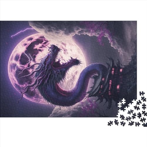 1000-teiliges rechteckiges Puzzle für Erwachsene, Brave Dragon, kreative Puzzle-Herausforderung, Spielzeugpuzzle, 1000 Teile (75 x 50 cm) von NIXCON