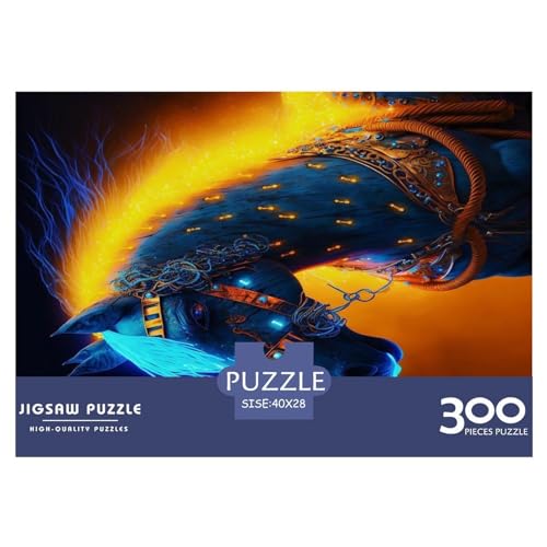 300 Teile kreative Puzzles, Feuerpferde, Geschenk-Puzzles, rechteckiges Puzzle-Spielzeug für Erwachsene, 300 Teile (40 x 28 cm) von NIXCON
