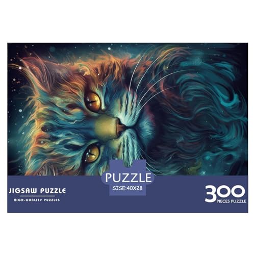 300-teiliges Puzzle für Erwachsene, Perserkatze, Holzpuzzle, Familienunterhaltungsspielzeug, 300 Teile (40 x 28 cm) von NIXCON