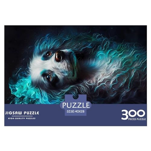 300-teiliges Puzzle für Erwachsene, Pudelhund, visionäre Geschenke, kreative rechteckige Puzzles, Holzpuzzle 300 Teile (40 x 28 cm) von NIXCON