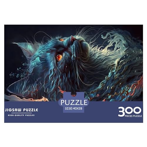300-teiliges Puzzle für Erwachsene, kuschelige Katzen-Puzzlesets für Familien, Holzpuzzles, Brain Challenge-Puzzle, 300 Teile (40 x 28 cm) von NIXCON