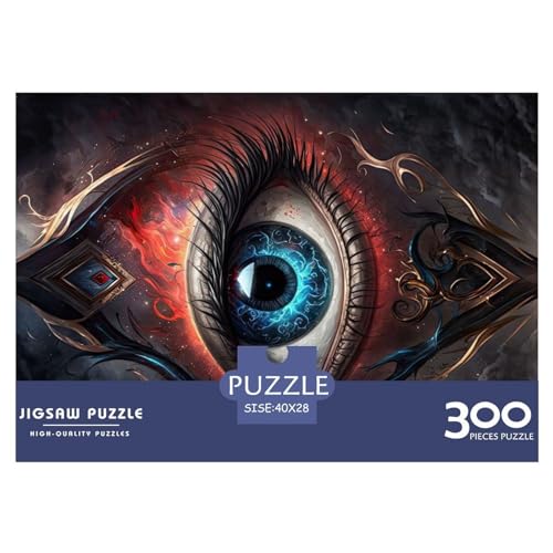 300-teiliges rechteckiges Puzzle für Erwachsene, Sanduhr-Auge, kreative Puzzle-Herausforderung, Spielzeugpuzzle, 300 Stück (40 x 28 cm) von NIXCON
