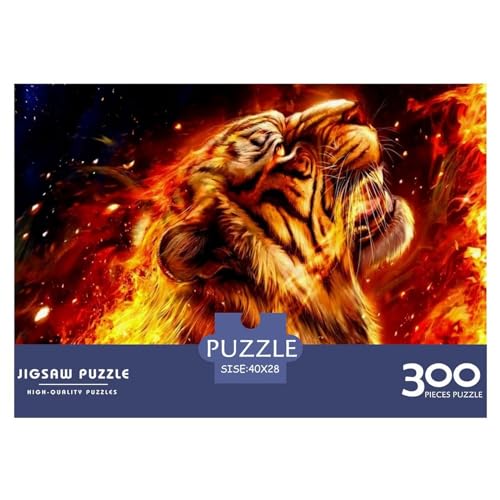 300-teiliges rechteckiges Puzzle für Erwachsene, Tiger, kreative Puzzle-Herausforderung, Spielzeugpuzzle, 300 Teile (40 x 28 cm) von NIXCON