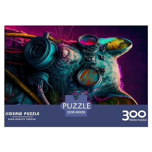300-teiliges rechteckiges Puzzle für Erwachsene, Weltuntergangsratte, kreative Puzzle-Herausforderung, Spielzeugpuzzle, 300 Teile (40 x 28 cm) von NIXCON