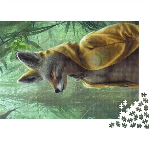 500 Teile Puzzles Fashion Fox Holzpuzzles Anspruchsvolles Spiel Quadratische Puzzles für Erwachsene und Kinder 500 Teile (52 x 38 cm) von NIXCON