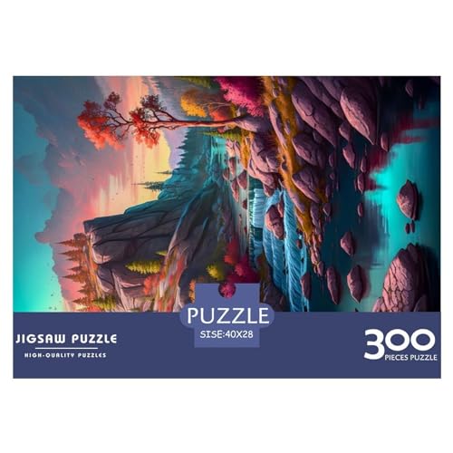 Beautiful_River 300-teiliges Puzzle für Erwachsene, kreatives rechteckiges Holzpuzzle, Geschenk für Freunde und Familie, 300 Teile (40 x 28 cm) von NIXCON